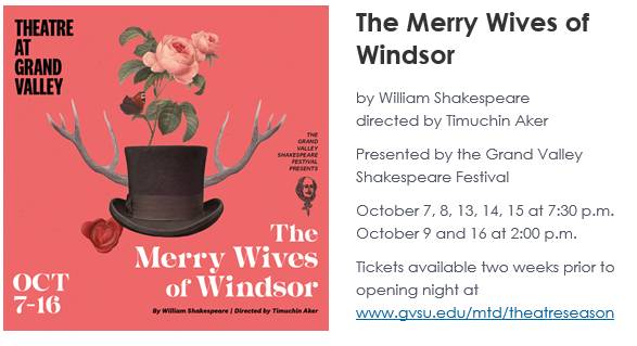Merry Wives of Windsor starts soon